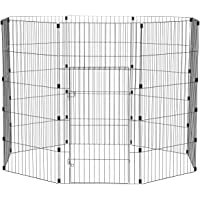 Iris Ohyama- Parque para perros - jaula exterior - recinto - perrera - Wire Pet Circle - 48 pulgadas- epoxi- negro- 1…